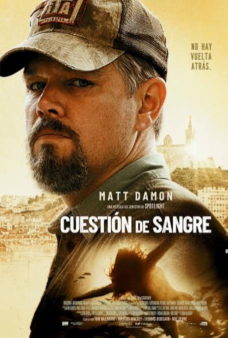 Cartel de Cuestión de sangre, película Stillwater con Matt Damon