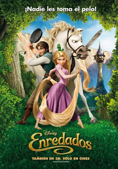 Cartel de 💇 ¡Disney necesitó controlar 140.000 cabellos para dar vida a Rapunzel!