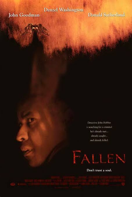 Cartel de Fallen (1998), con Denzel Washington